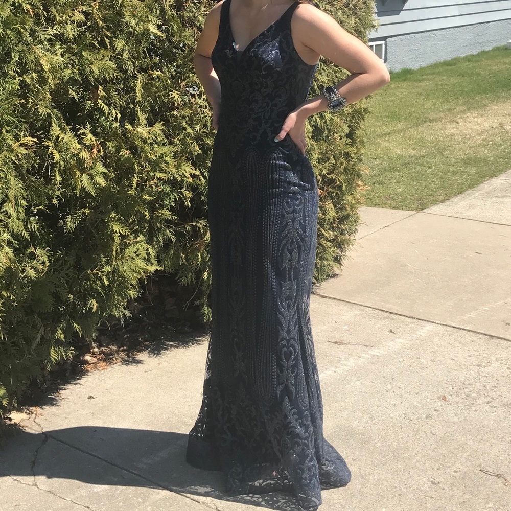 Navy Blue Prom Dress